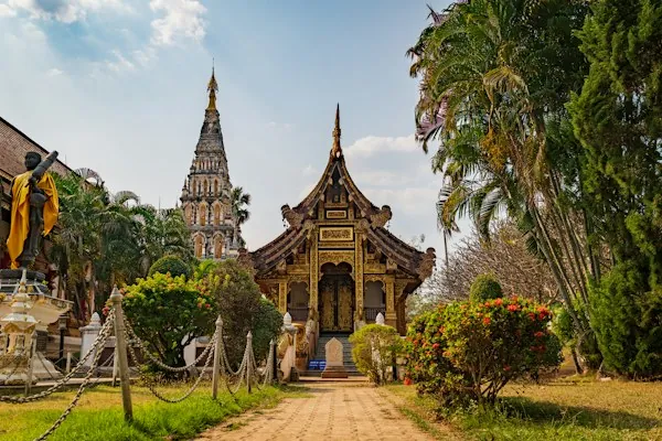 Historic temple grounds in Chiang Mai