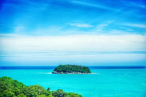 Ko Pu island off Kata Beach, viewed from the Kata hillside