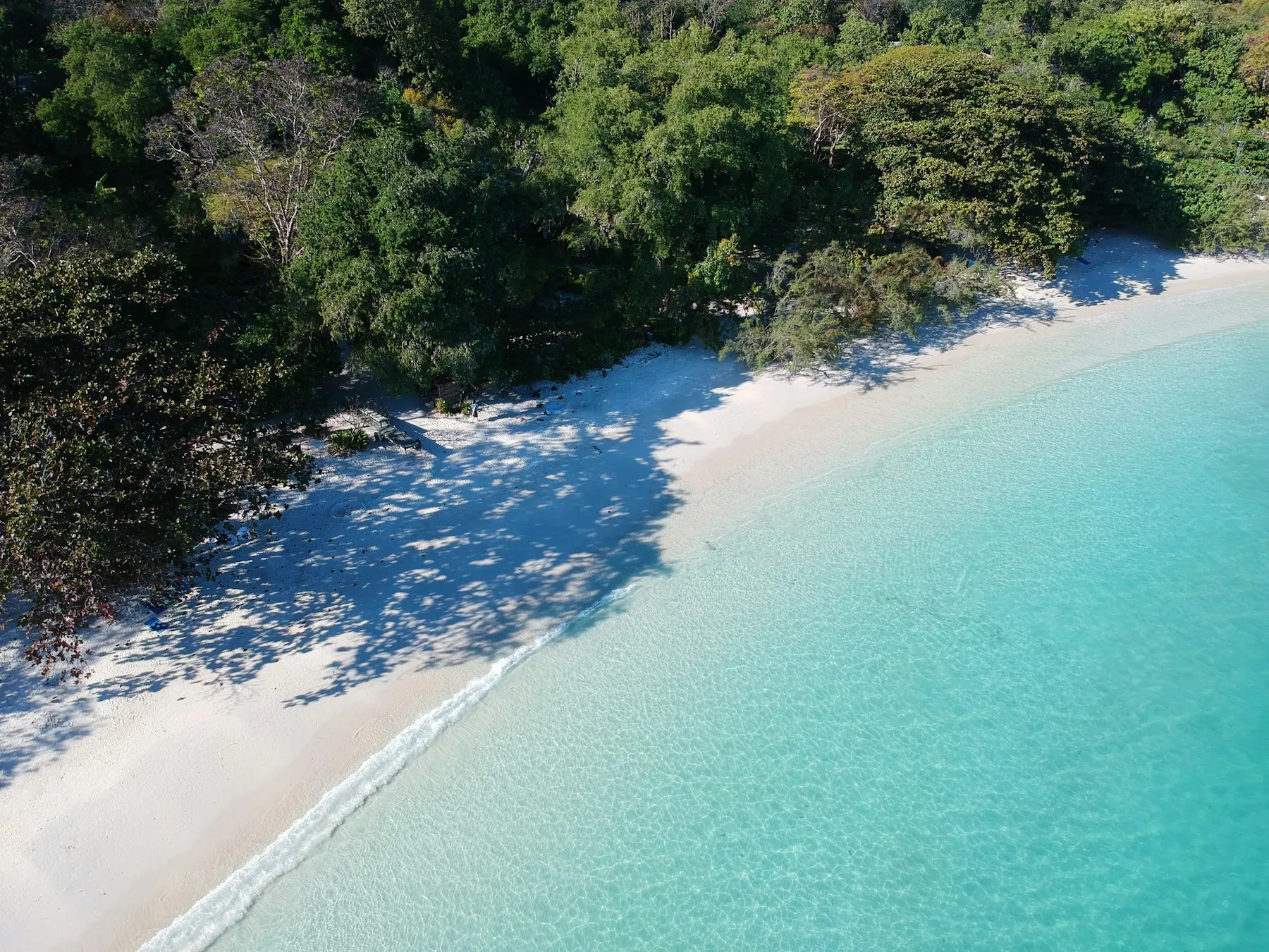 A sandy cove and forested shoreline on Koh Samet