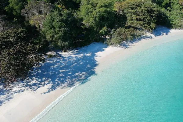A sandy cove and forested shoreline on Koh Samet