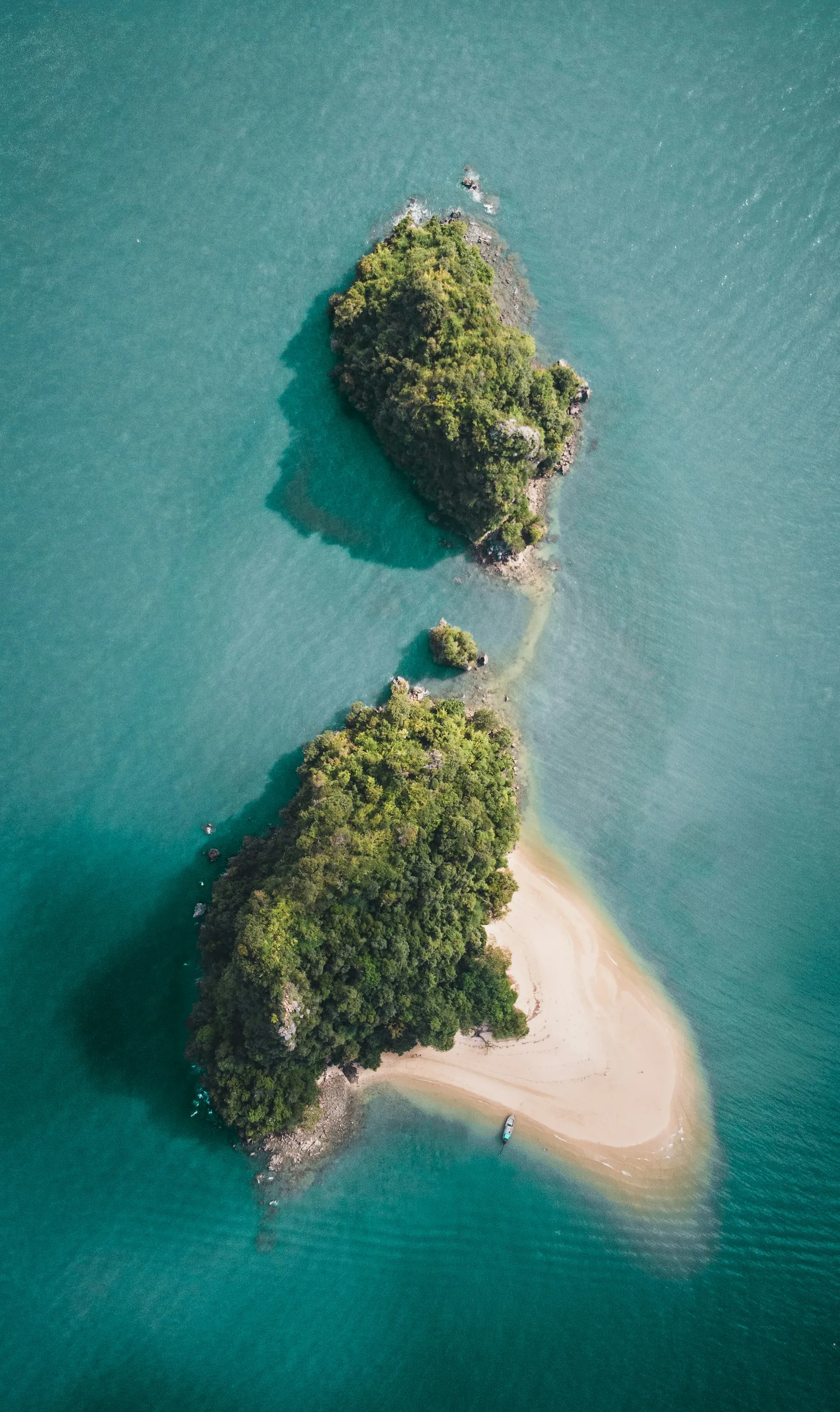 Aerial view of the green island of Koh Yao Noi